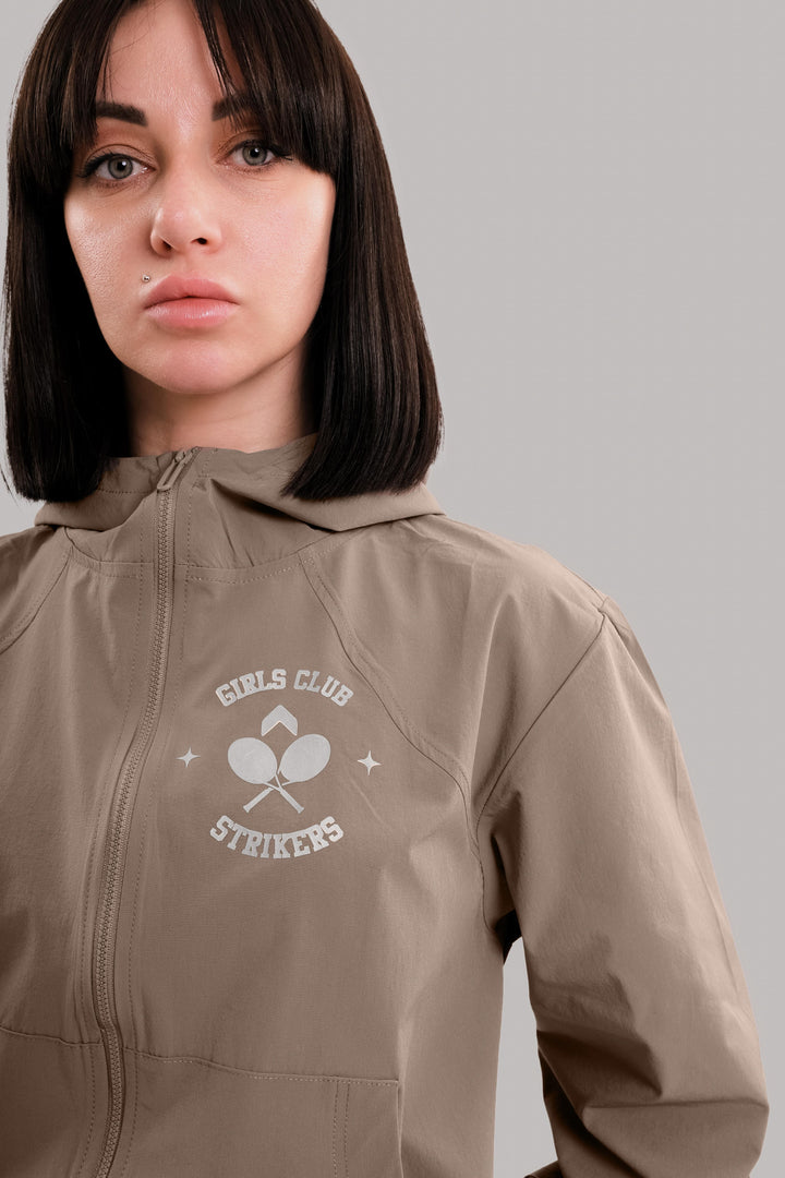 Girls Club Tennis Jacket Beige