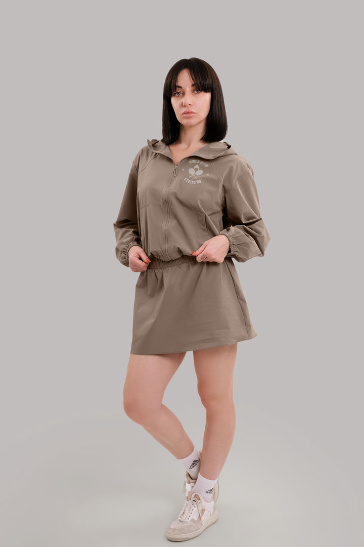 Girls Club Tennis Pocket skirt Beige