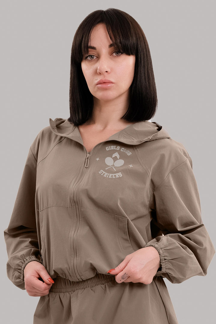 Girls Club Tennis Jacket Beige