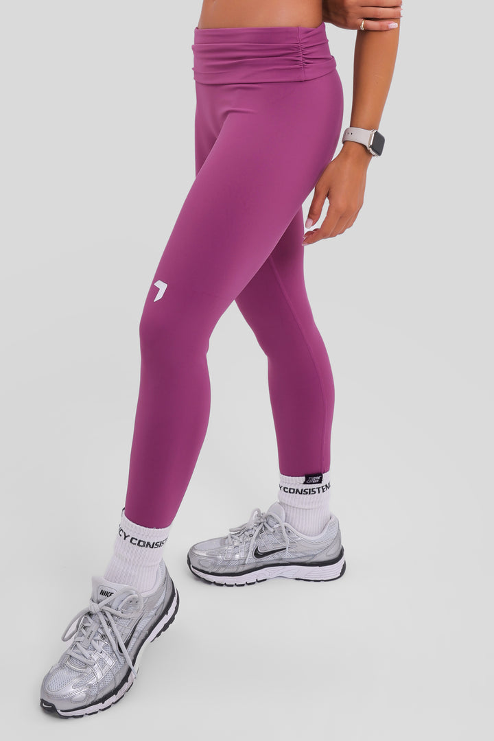 Soft active Foldover Legging rose purple