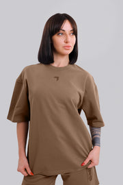 Aura Flex Oversize T-Shirt Beige + short