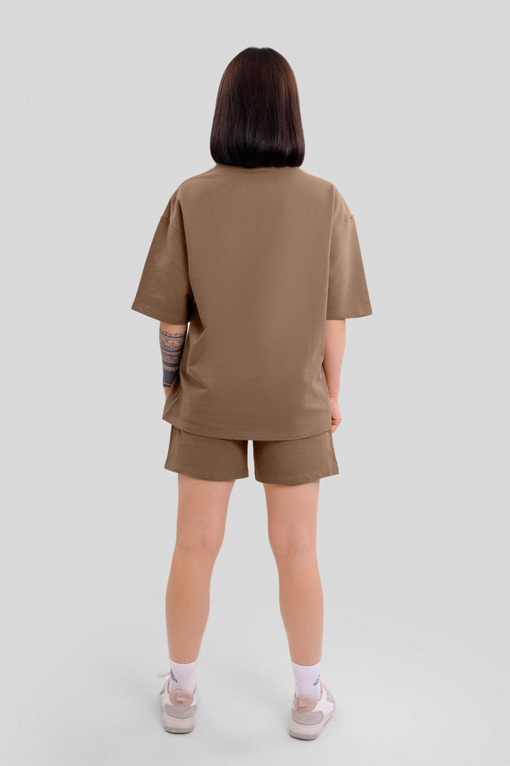 Aura Flex Oversize T-Shirt Beige + short