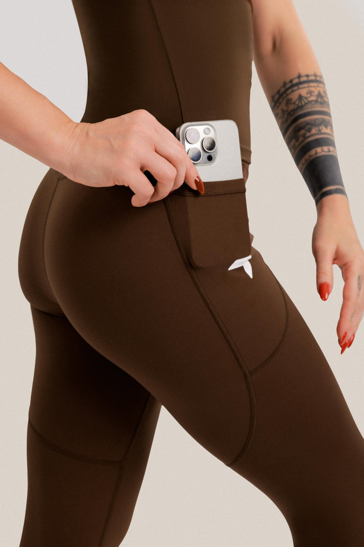 Vital Soft Activate Pocket Leggings Brown