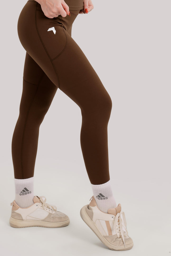 Vital Soft Activate Pocket Leggings Brown