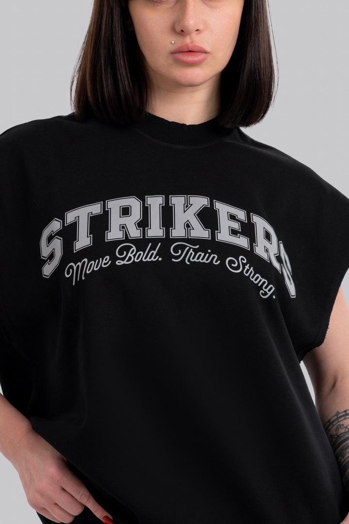 Aura Flex Sleeveless Oversize Shirt Black