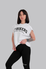 Aura Flex Sleeveless Oversize Shirt White