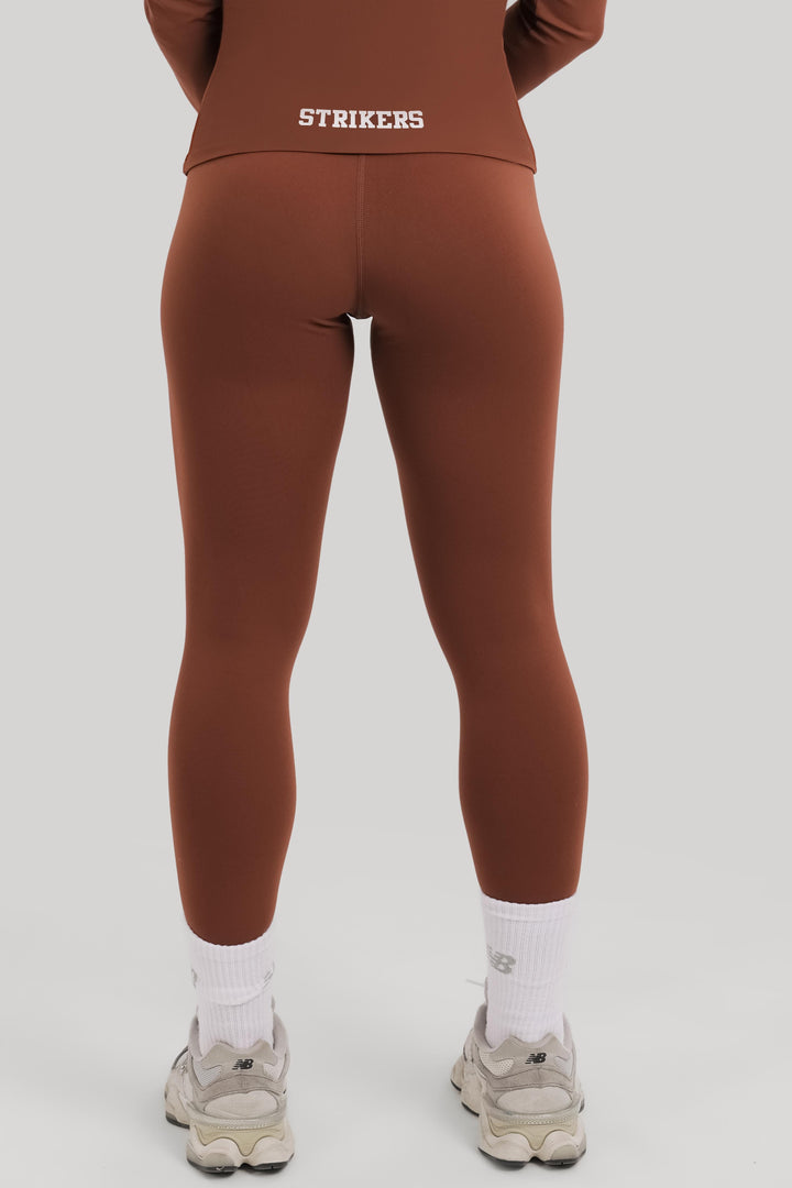 Split Everyday High Waisted Leggings Brown