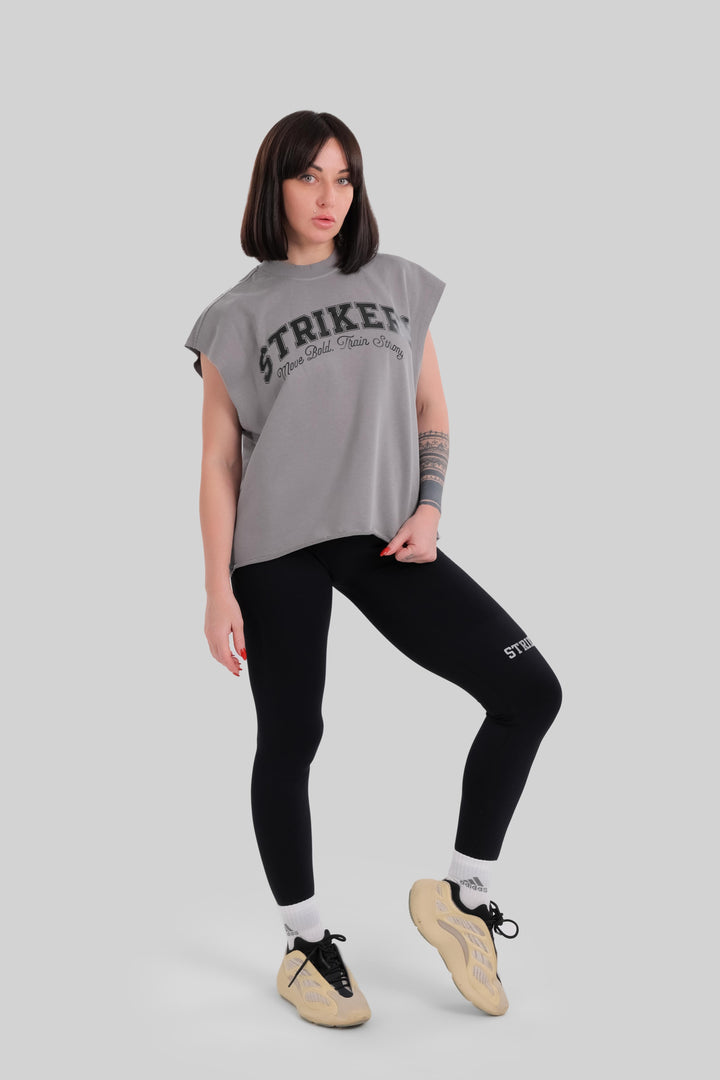 Aura Flex Sleeveless Oversize Shirt Gray