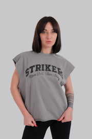 Aura Flex Sleeveless Oversize Shirt Gray