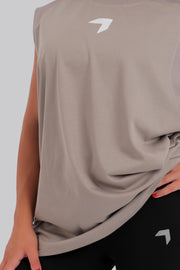 Aura Flex Long Sleeveless Shirt Beige