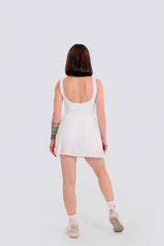 Girls Club Open Back Tennis 2-in-1  Dress White