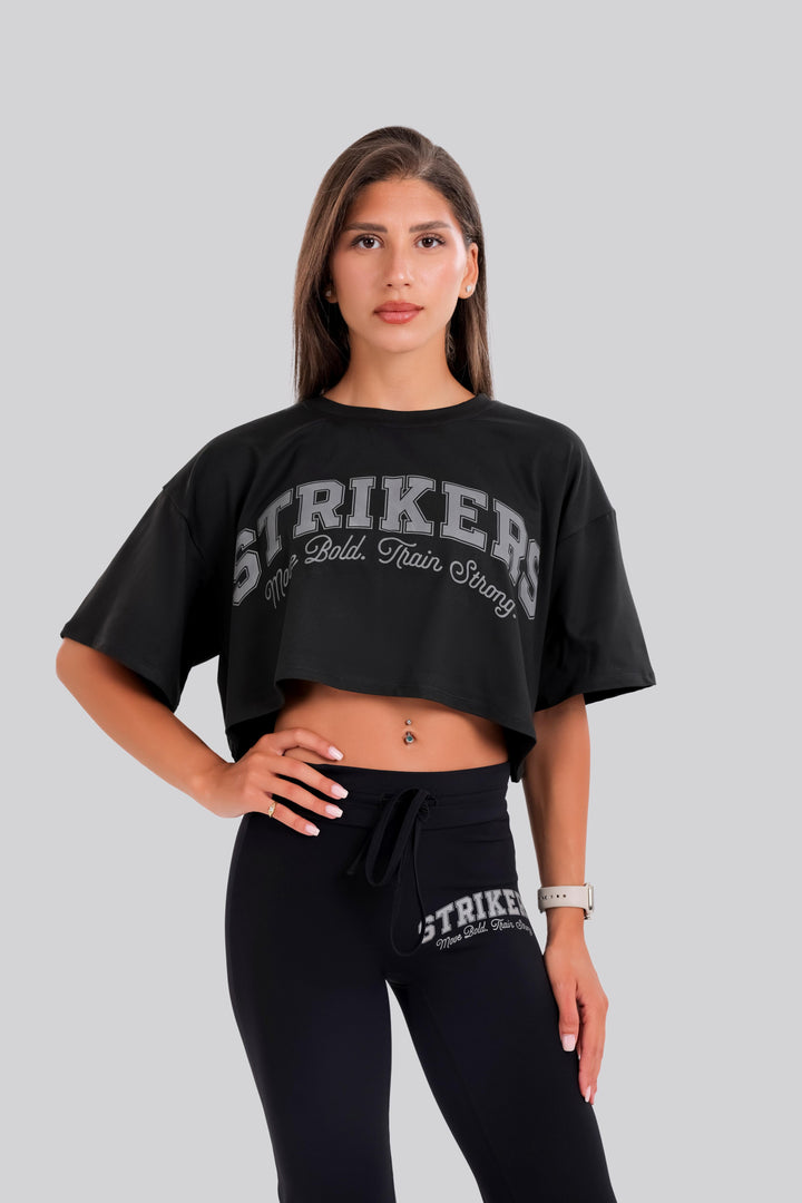 Apex Crop Tee Black