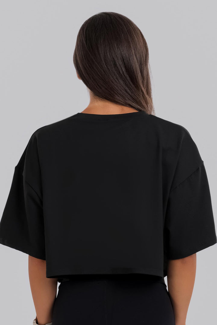 Apex Crop Tee Black