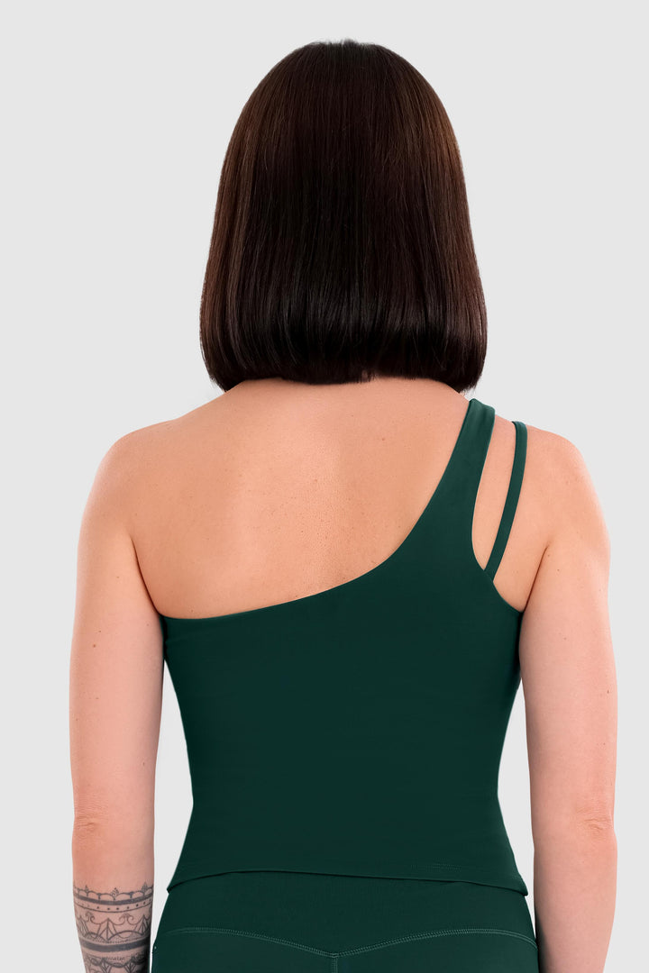 Soft Energy Action One Shoulder Top Green