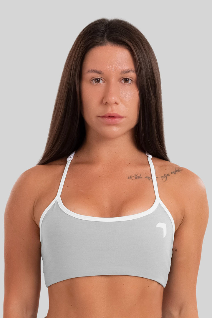 Soft Contrast Sports Bra Gray