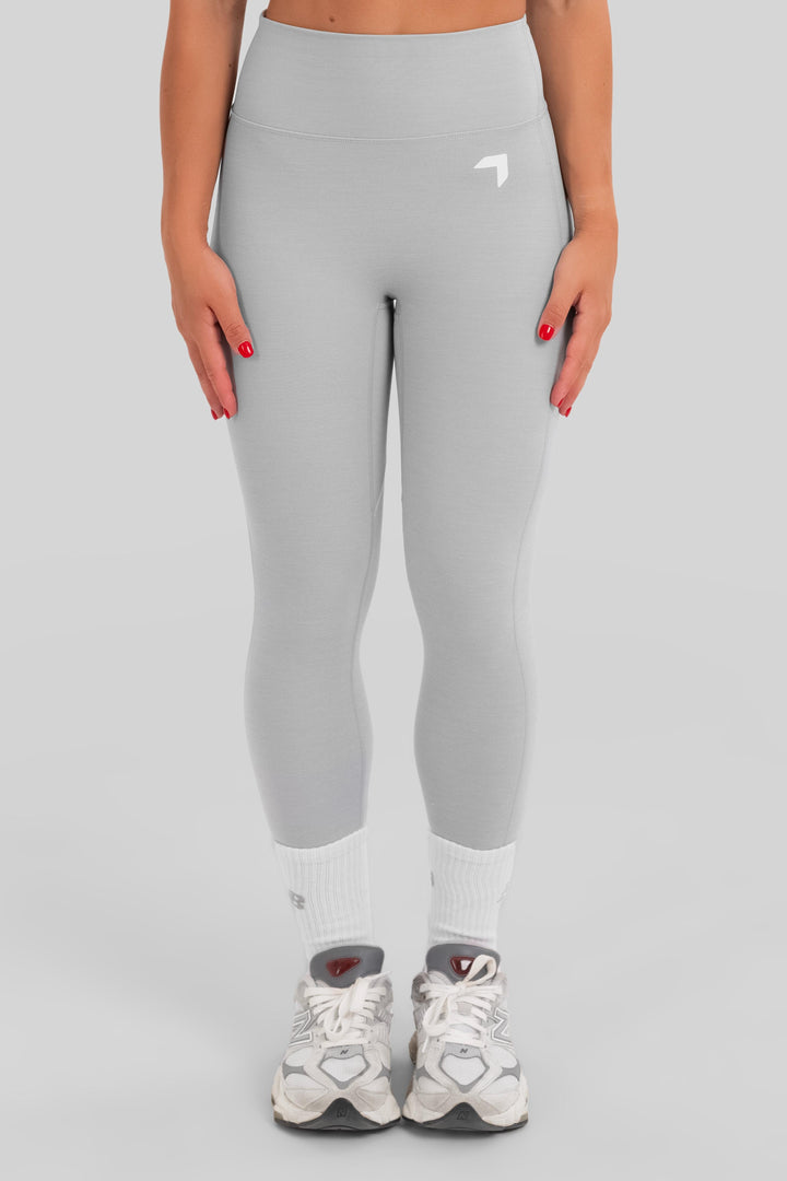 Soft Contrast High Waisted Leggings Gray