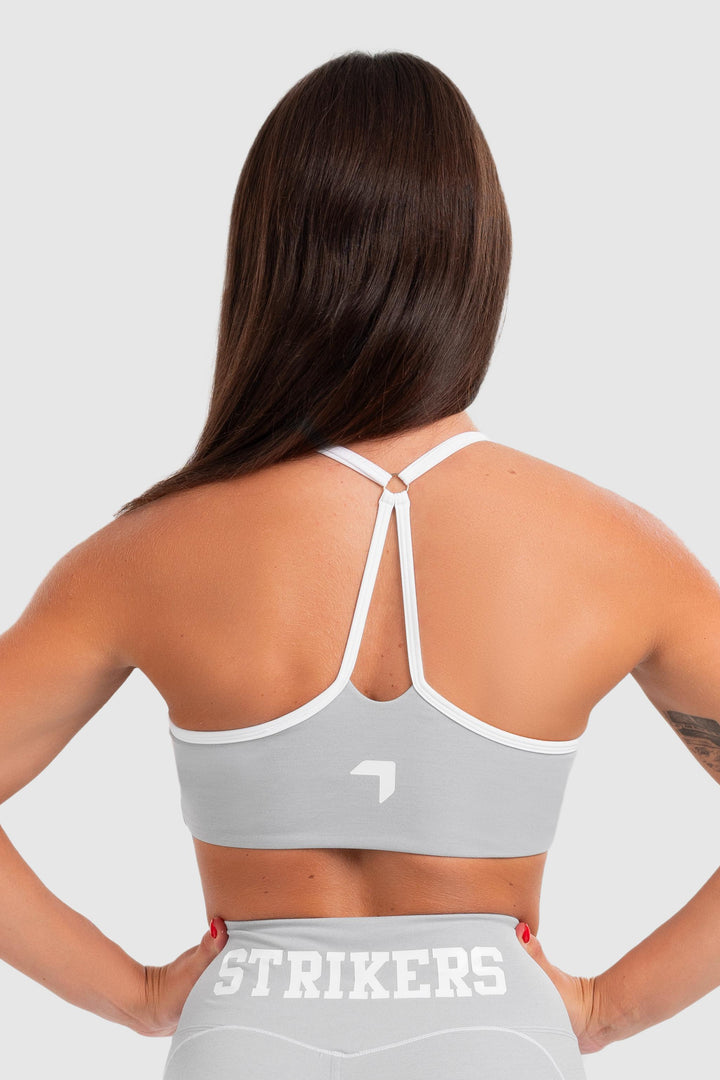 Soft Contrast Sports Bra Gray