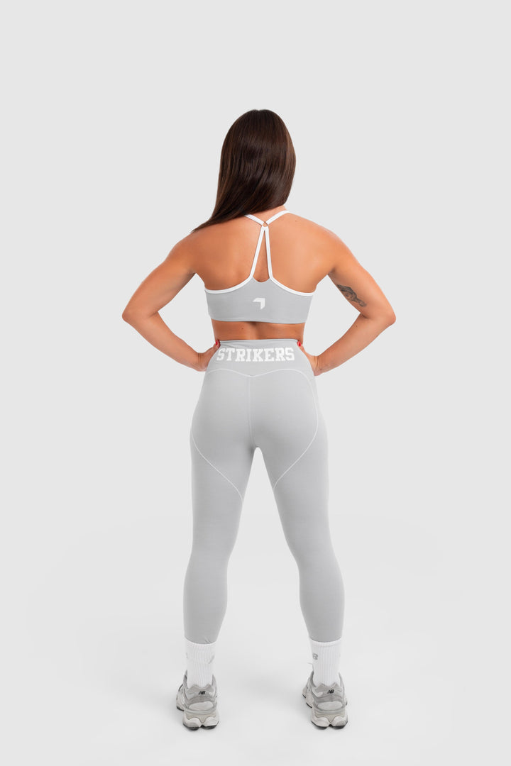 Soft Contrast High Waisted Leggings Gray