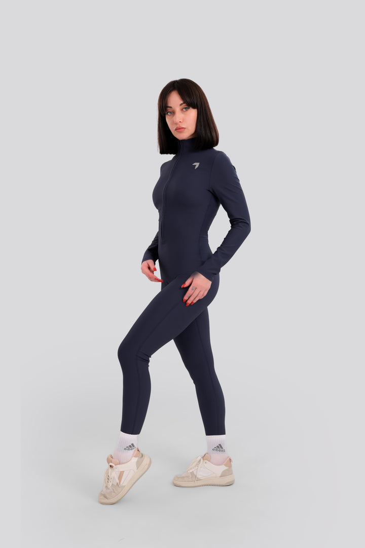 Activate Long Sleeve Jumpsuit Navy