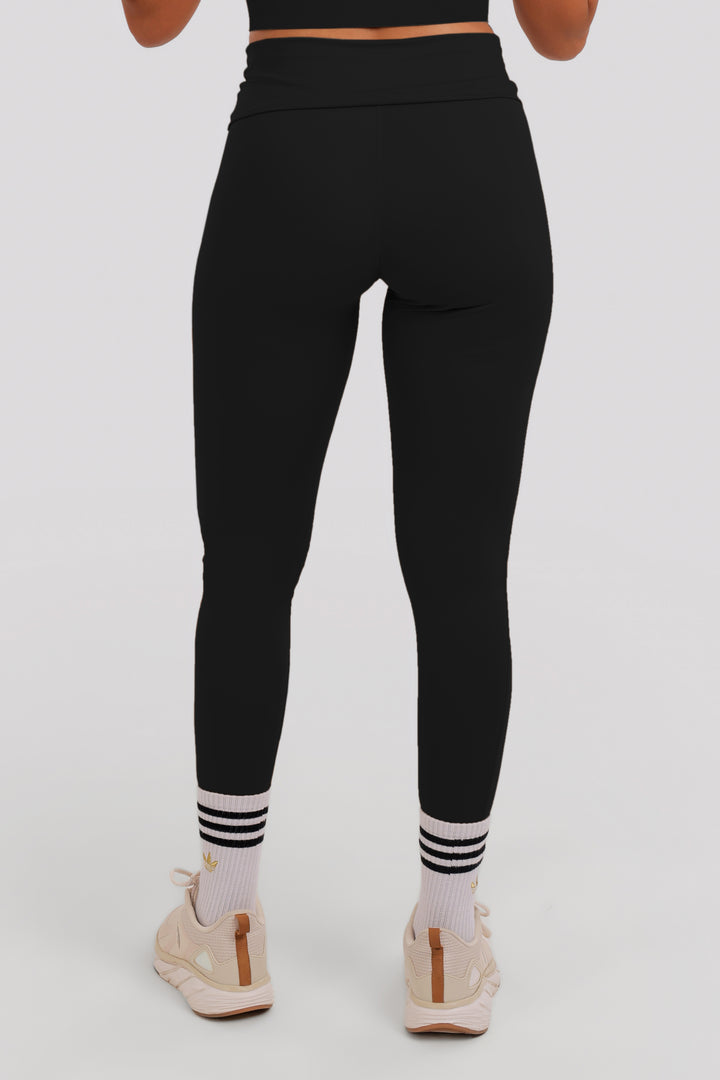 Chill Foldover Leggings Black