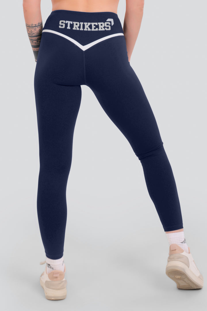 Contrast Activate Crossover Leggings Navy