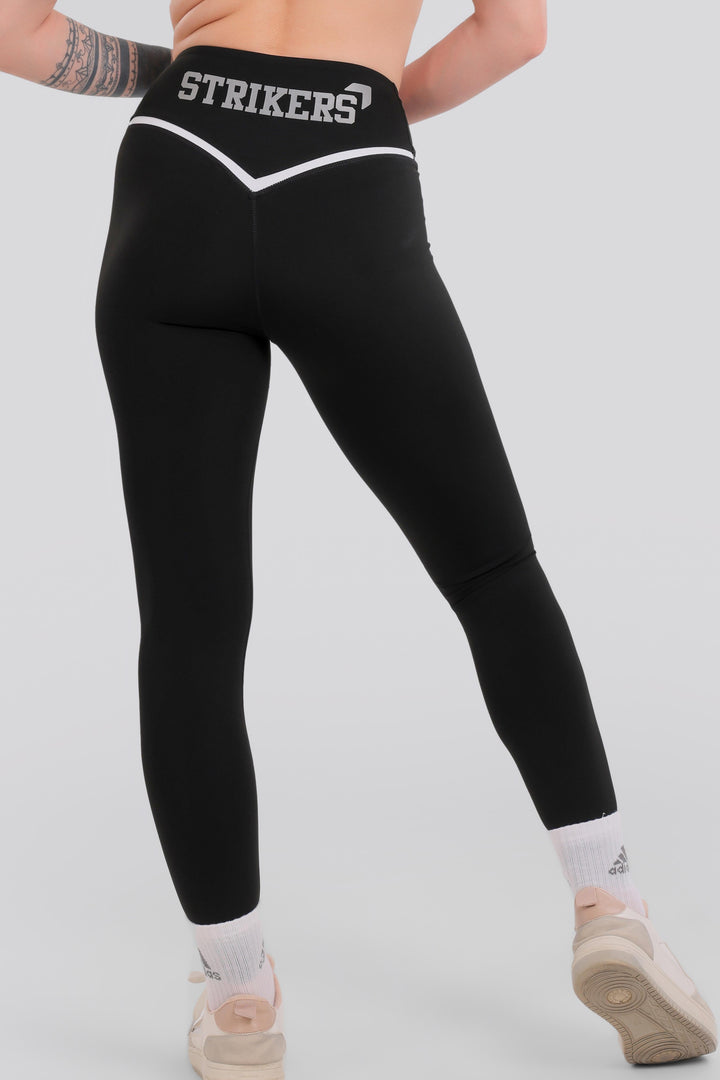 Contrast Activate Crossover Leggings Black