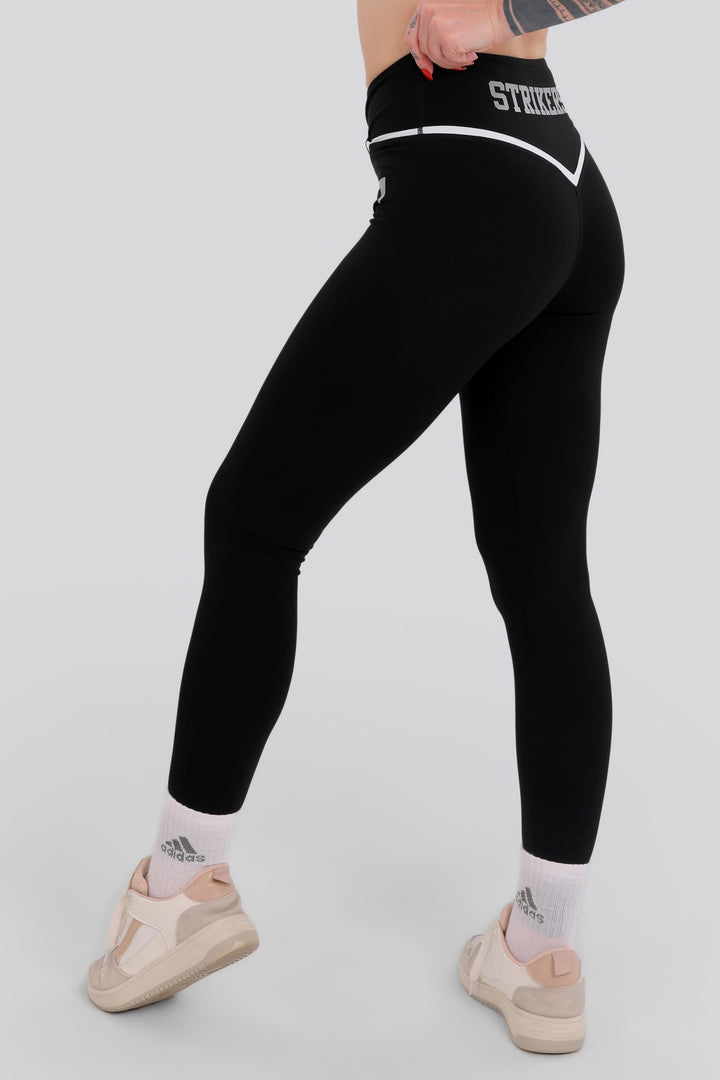Contrast Activate Crossover Leggings Black